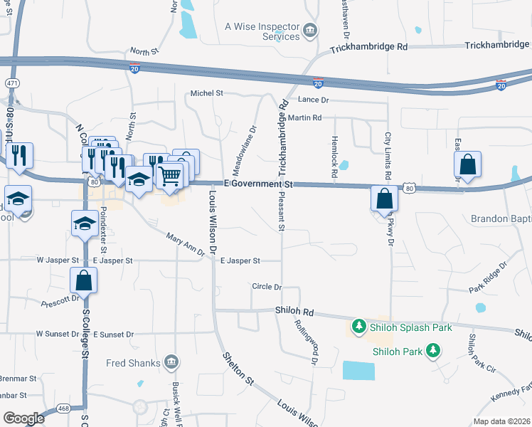 map of restaurants, bars, coffee shops, grocery stores, and more near 105 Glenartney St in Brandon
