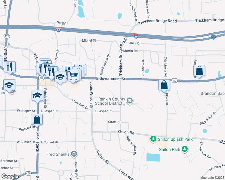 map of restaurants, bars, coffee shops, grocery stores, and more near 105 Glenartney St in Brandon