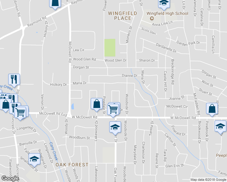 map of restaurants, bars, coffee shops, grocery stores, and more near 2758 Benwood Drive in Jackson