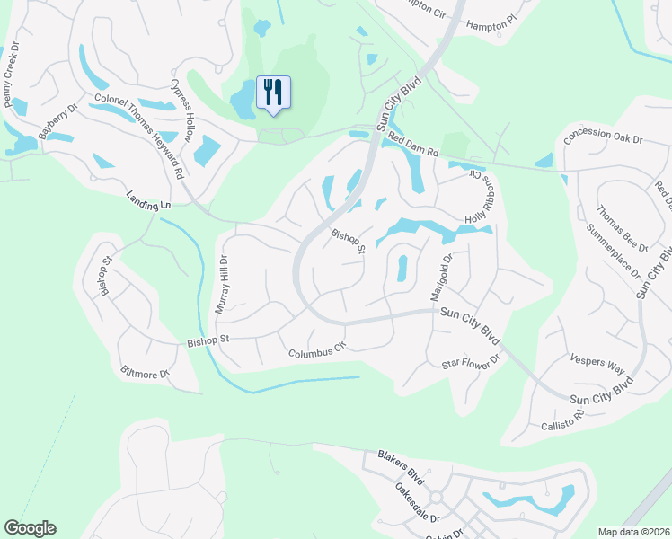map of restaurants, bars, coffee shops, grocery stores, and more near 16 Pomegranate Lane in Bluffton