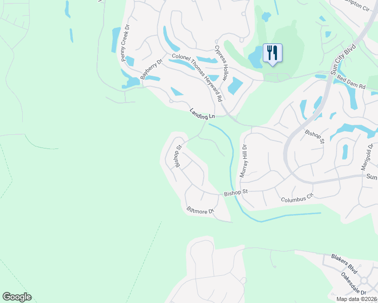 map of restaurants, bars, coffee shops, grocery stores, and more near 1 Candle Light Lane in Bluffton