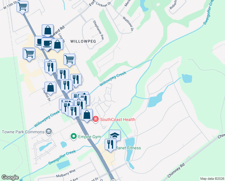 map of restaurants, bars, coffee shops, grocery stores, and more near 1023 Wadley Circle in Rincon