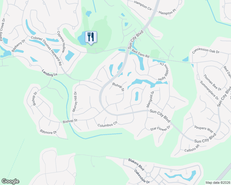 map of restaurants, bars, coffee shops, grocery stores, and more near 16 Pomegranate Lane in Bluffton