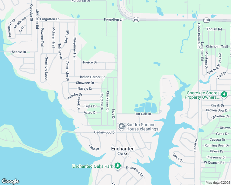map of restaurants, bars, coffee shops, grocery stores, and more near 6158 Chickasaw Drive in Mabank