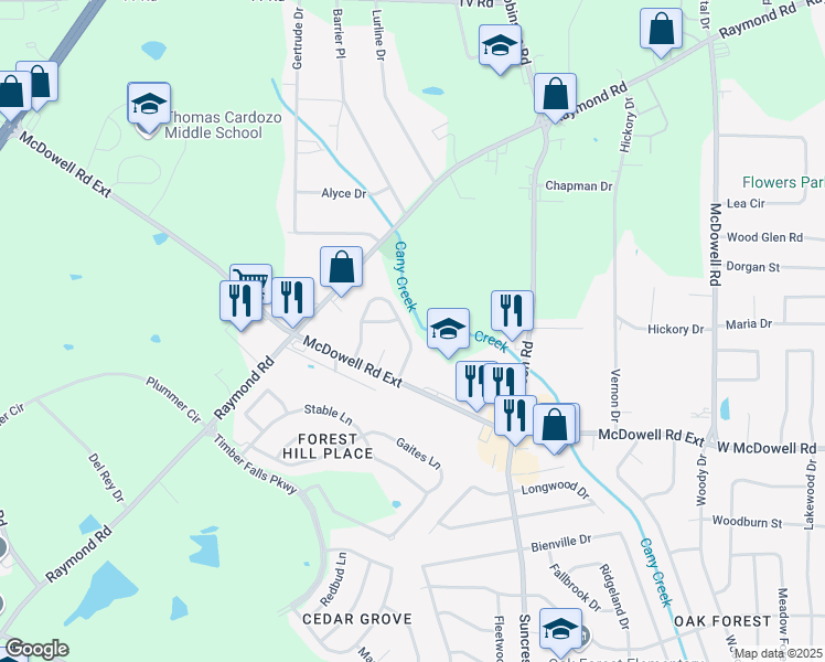 map of restaurants, bars, coffee shops, grocery stores, and more near 2566 Crestleigh Manor in Jackson