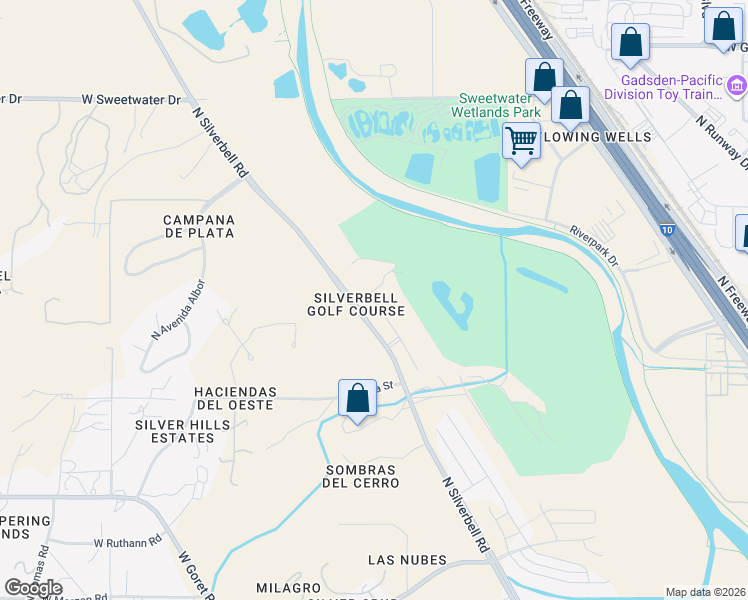 map of restaurants, bars, coffee shops, grocery stores, and more near 3592 North Kellen Canyon Court in Tucson