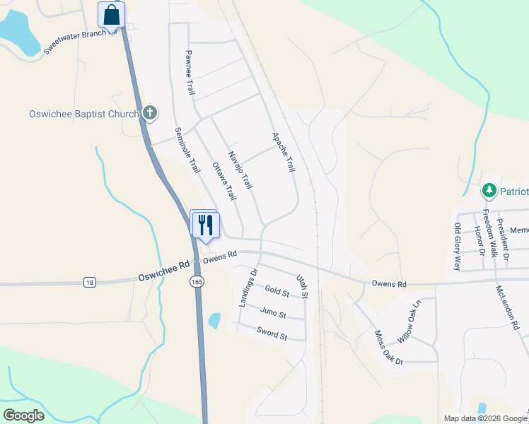 map of restaurants, bars, coffee shops, grocery stores, and more near 6 Navajo Trail in Fort Mitchell