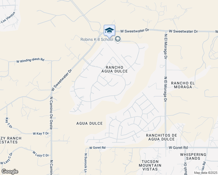 map of restaurants, bars, coffee shops, grocery stores, and more near 4181 West Winter Wash Drive in Tucson