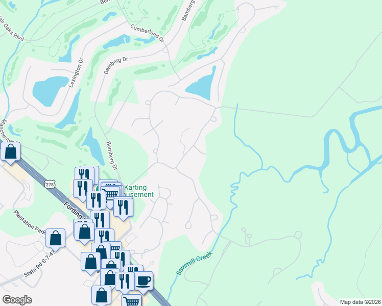 map of restaurants, bars, coffee shops, grocery stores, and more near 131-145 Oak Forest Road in Bluffton