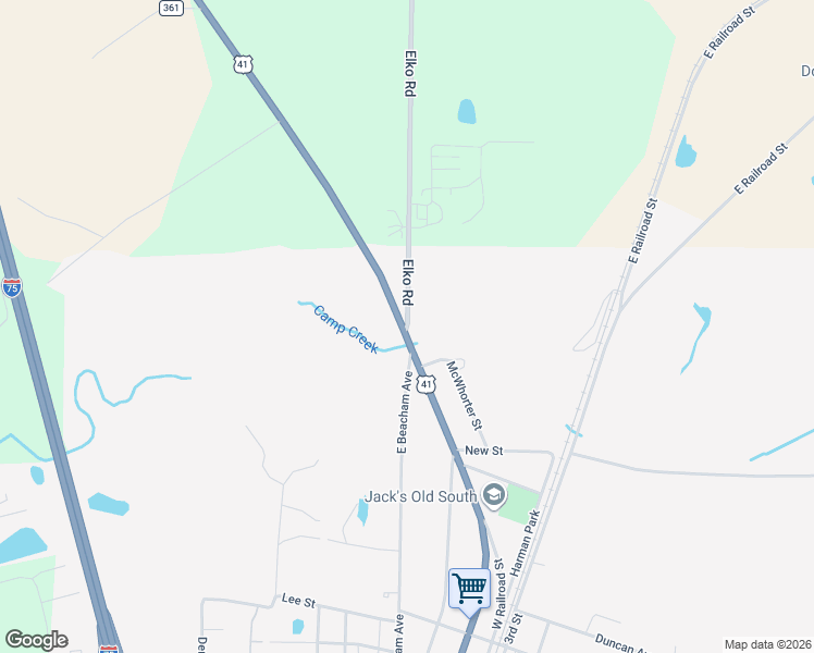 map of restaurants, bars, coffee shops, grocery stores, and more near 785 East Beacham Avenue in Unadilla