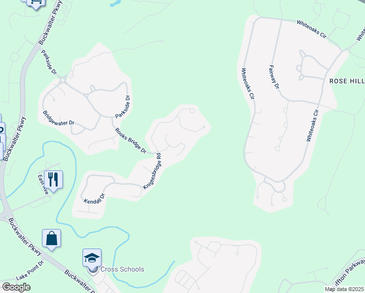 map of restaurants, bars, coffee shops, grocery stores, and more near 22 Mayfair Drive in Bluffton