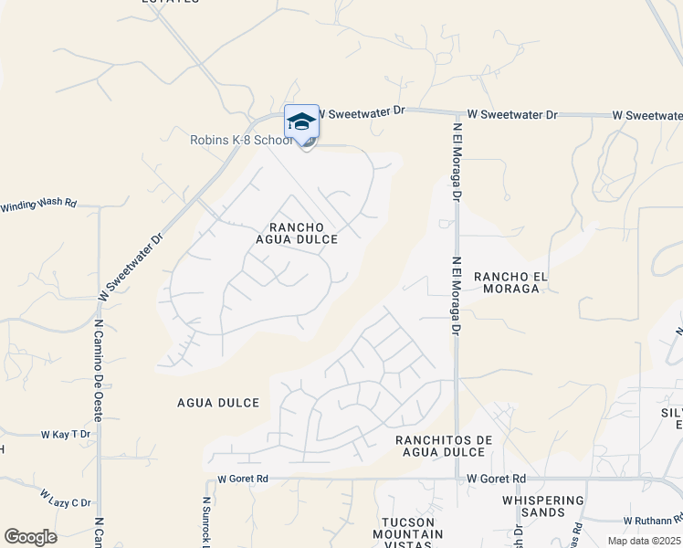 map of restaurants, bars, coffee shops, grocery stores, and more near 3669 North Trilby Washington Court in Tucson