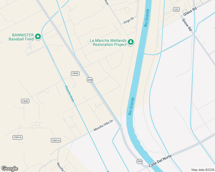 map of restaurants, bars, coffee shops, grocery stores, and more near 1693 South Fairacres Road in Las Cruces