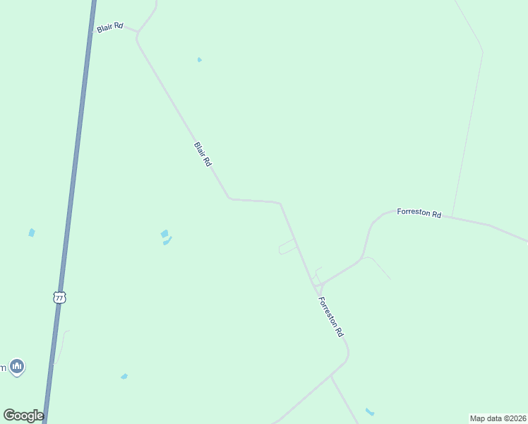 map of restaurants, bars, coffee shops, grocery stores, and more near 630 Blair Road in Waxahachie
