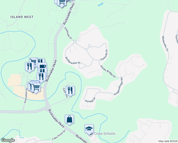map of restaurants, bars, coffee shops, grocery stores, and more near 16 Wellington Drive in Bluffton