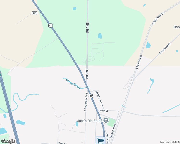 map of restaurants, bars, coffee shops, grocery stores, and more near 529 Elko Road in Unadilla