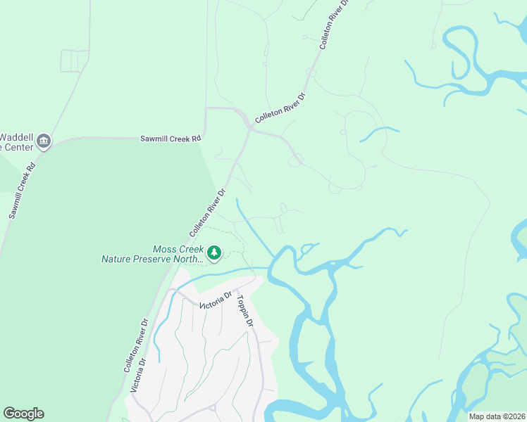 map of restaurants, bars, coffee shops, grocery stores, and more near 13 Bayley Road in Bluffton