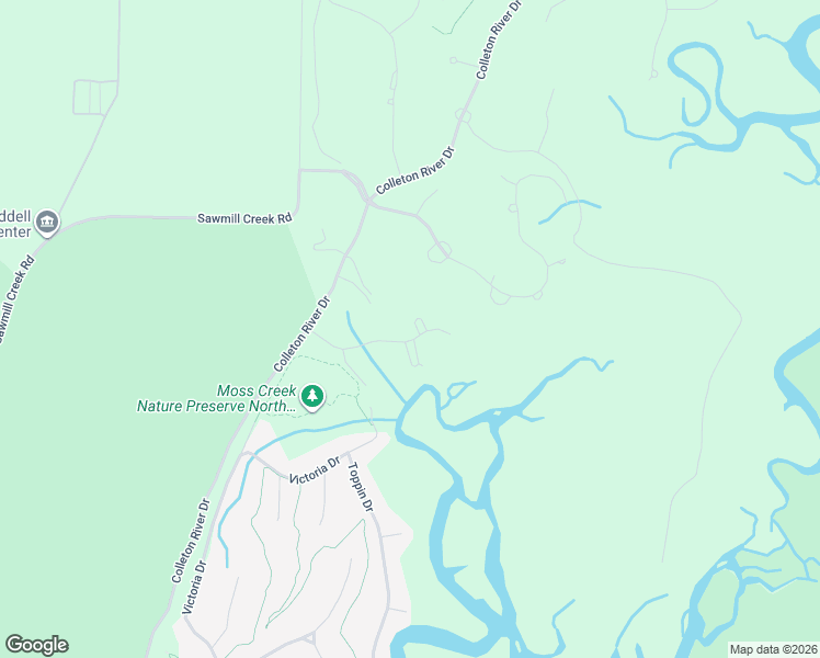 map of restaurants, bars, coffee shops, grocery stores, and more near 13 Bayley Road in Bluffton
