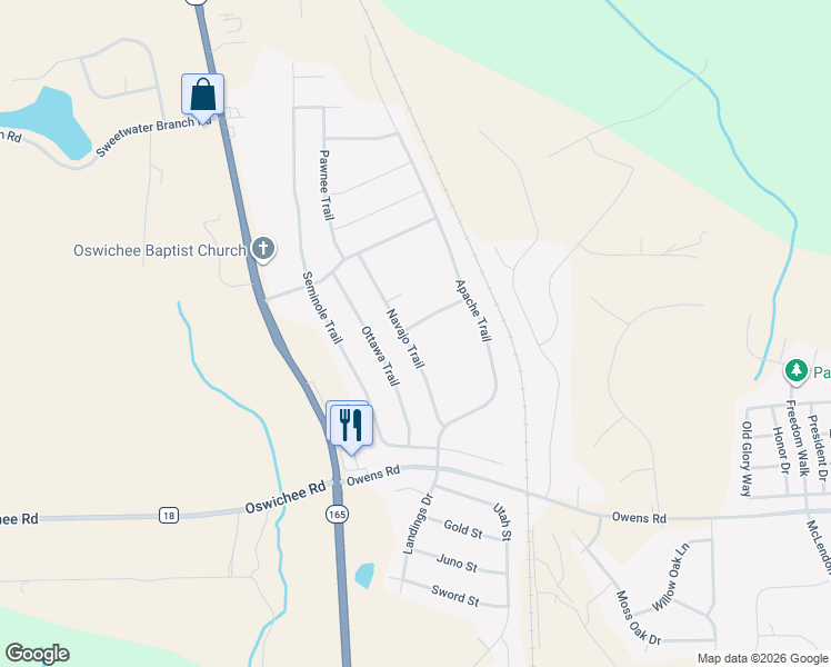 map of restaurants, bars, coffee shops, grocery stores, and more near 26 Navajo Trail in Fort Mitchell