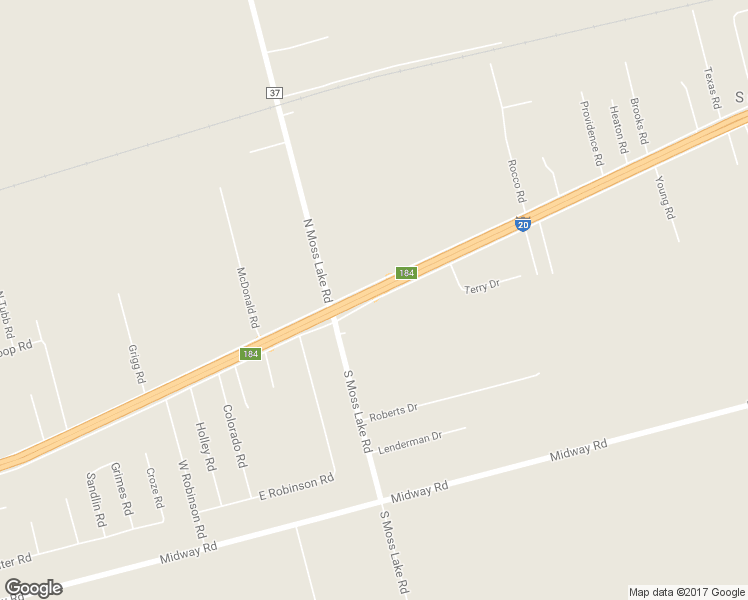 map of restaurants, bars, coffee shops, grocery stores, and more near South Service Road I-20 in Big Spring