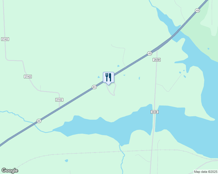 map of restaurants, bars, coffee shops, grocery stores, and more near 13702 Texas 43 in Tatum