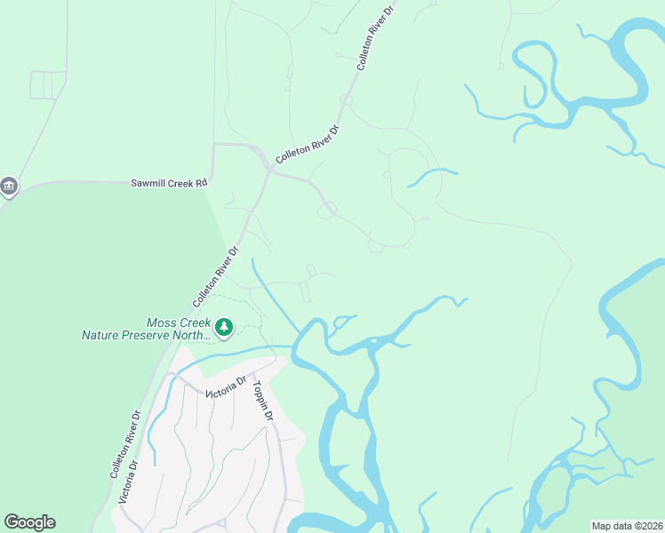 map of restaurants, bars, coffee shops, grocery stores, and more near 19 Bayley Road in Bluffton