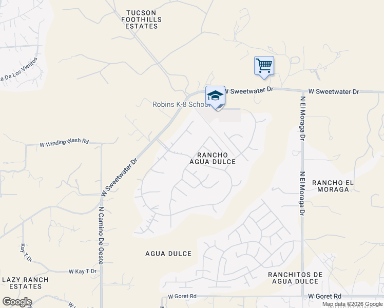 map of restaurants, bars, coffee shops, grocery stores, and more near 3754 North Banner Mine Drive in Tucson