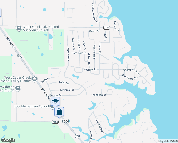 map of restaurants, bars, coffee shops, grocery stores, and more near 831 Owhyhe Road in Tool