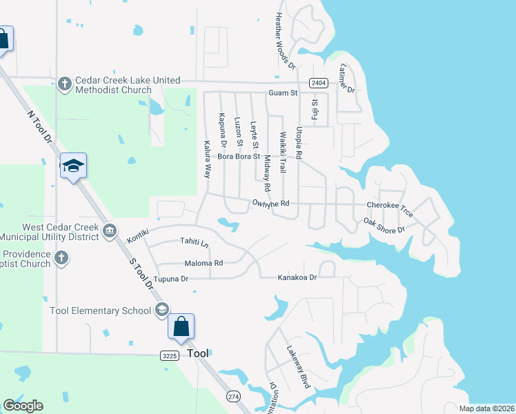 map of restaurants, bars, coffee shops, grocery stores, and more near 831 Owhyhe Road in Tool