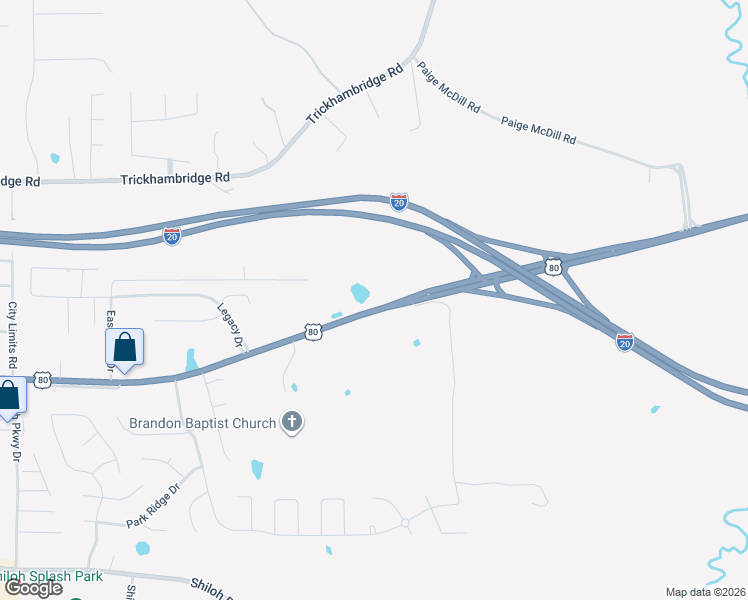 map of restaurants, bars, coffee shops, grocery stores, and more near 2637-2641 US Highway 80 West in Brandon