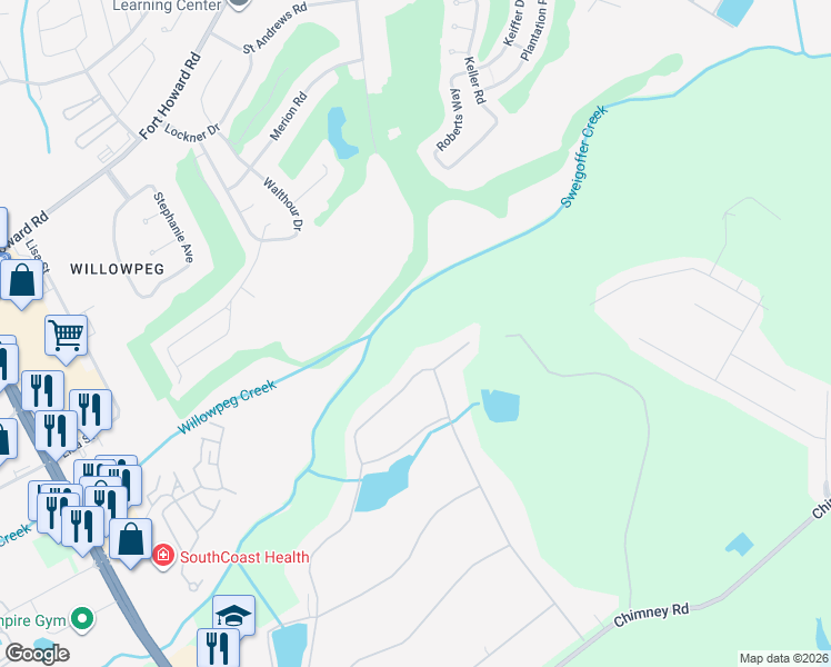 map of restaurants, bars, coffee shops, grocery stores, and more near 123 Red Bluff Circle in Rincon