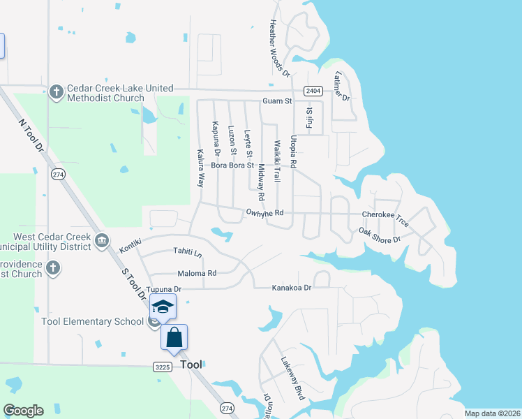 map of restaurants, bars, coffee shops, grocery stores, and more near 831 Owhyhe Road in Tool