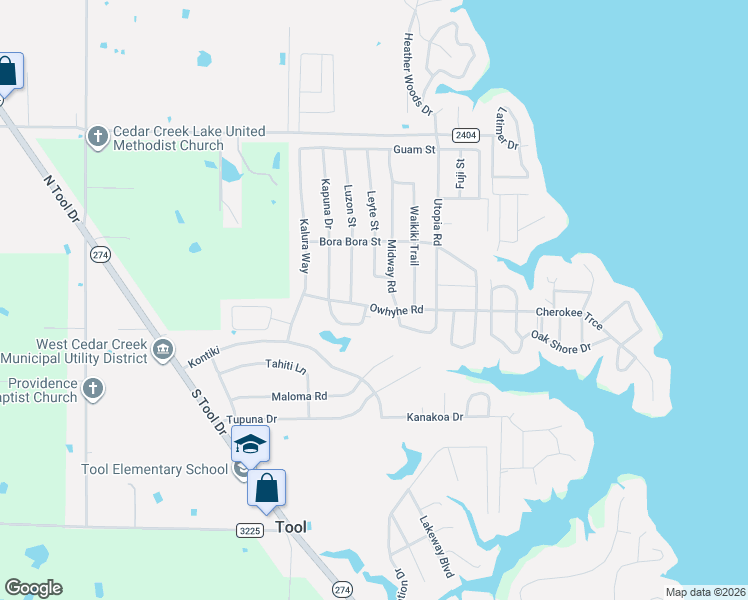 map of restaurants, bars, coffee shops, grocery stores, and more near 831 Owhyhe Road in Tool