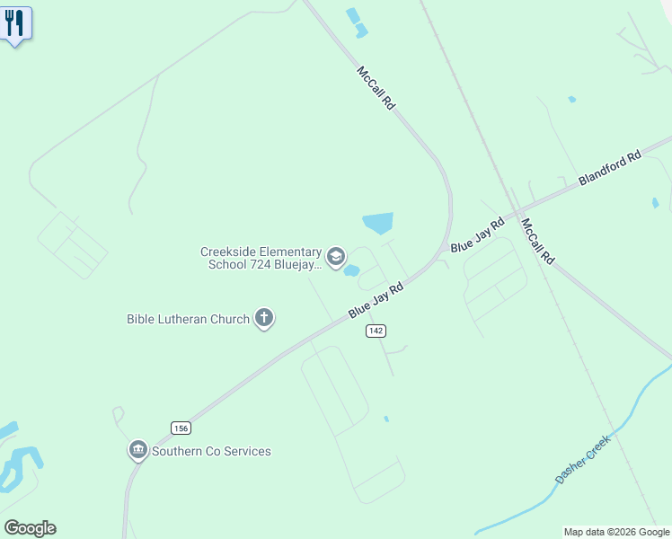 map of restaurants, bars, coffee shops, grocery stores, and more near 724 Blue Jay Road in Rincon