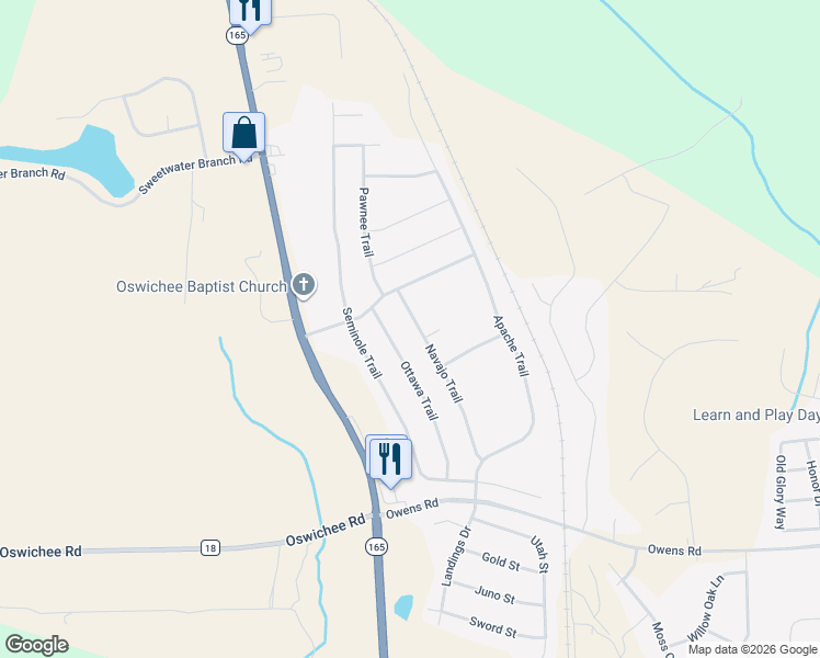 map of restaurants, bars, coffee shops, grocery stores, and more near 37 Navajo Trail in Fort Mitchell