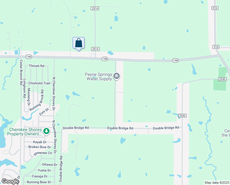 map of restaurants, bars, coffee shops, grocery stores, and more near Frazier Lane in Mabank