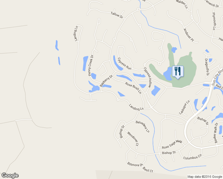 map of restaurants, bars, coffee shops, grocery stores, and more near 124 Landing Lane in Bluffton