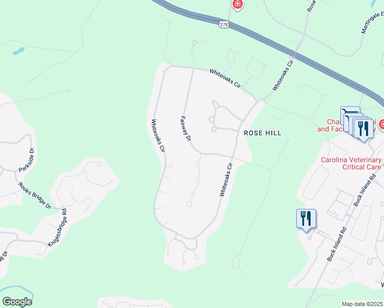 map of restaurants, bars, coffee shops, grocery stores, and more near 48 Fairway Dr in Bluffton