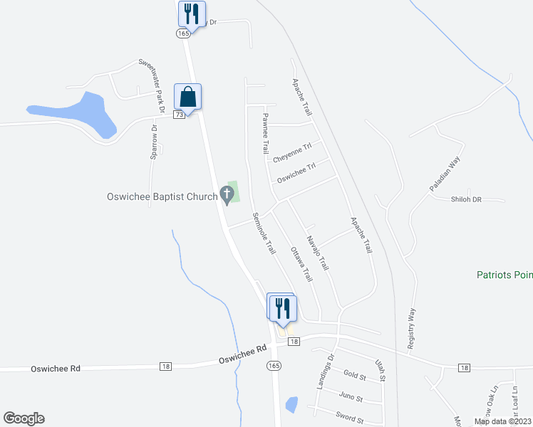 map of restaurants, bars, coffee shops, grocery stores, and more near 13 Creek Trail in Fort Mitchell