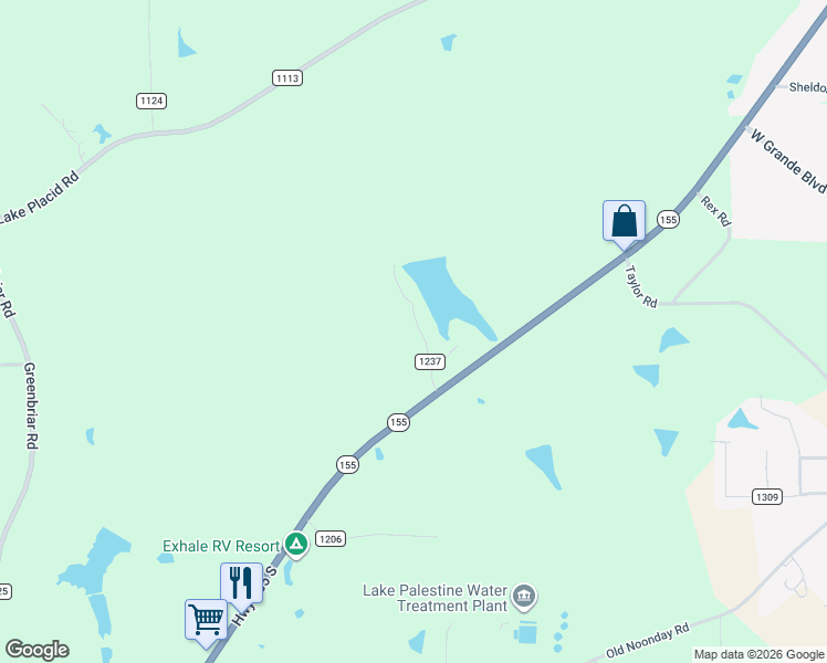 map of restaurants, bars, coffee shops, grocery stores, and more near 14066 County Road 1237 in Tyler