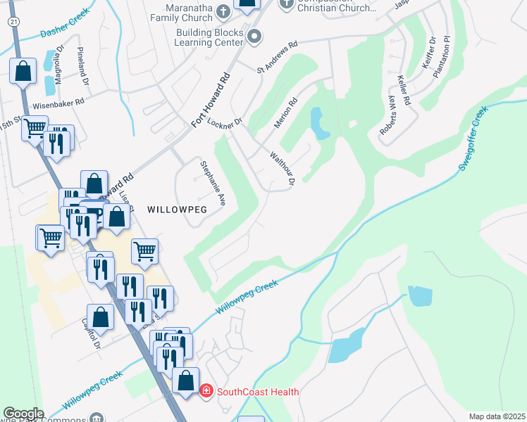 map of restaurants, bars, coffee shops, grocery stores, and more near 502 Dresler Road in Rincon