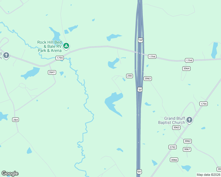 map of restaurants, bars, coffee shops, grocery stores, and more near 106-112 County Road 290 in Beckville