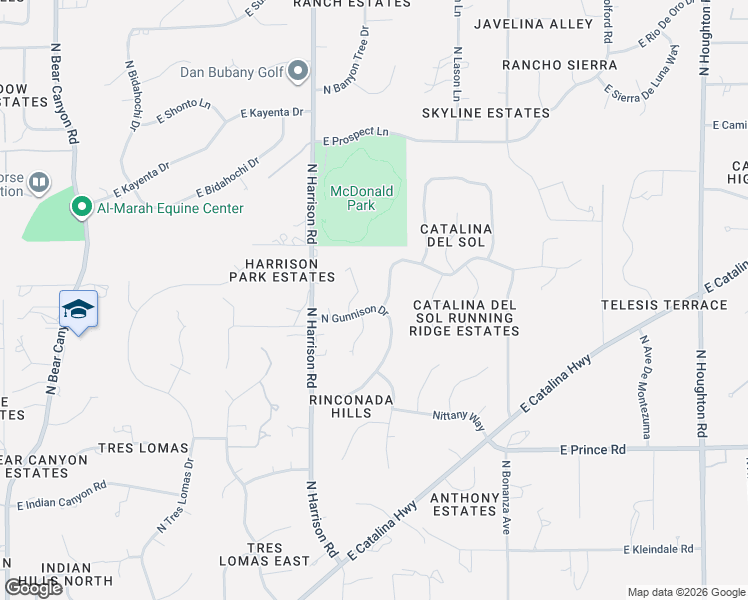 map of restaurants, bars, coffee shops, grocery stores, and more near 3912 North Mount Royal Place in Tucson