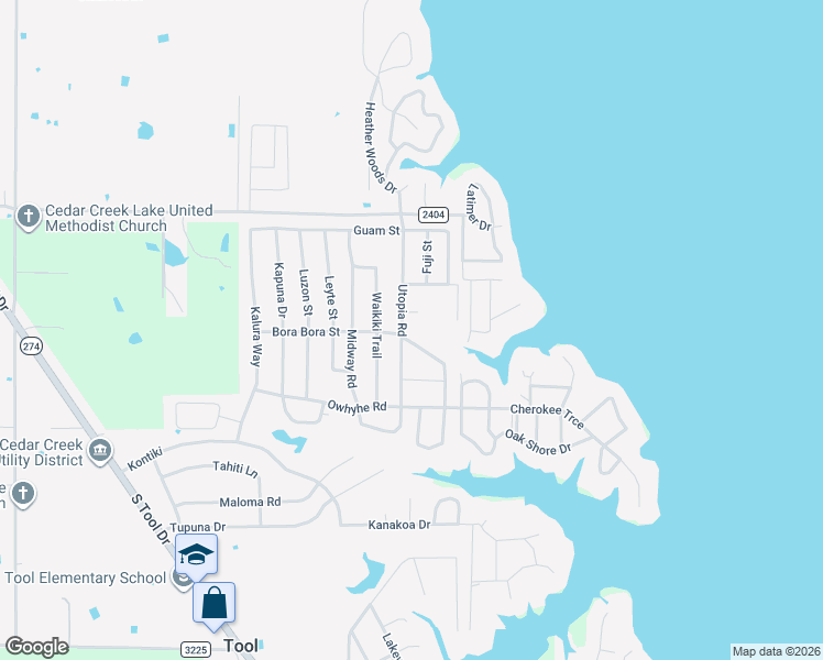 map of restaurants, bars, coffee shops, grocery stores, and more near 1443 Utopia Road Bora Bor in Kemp