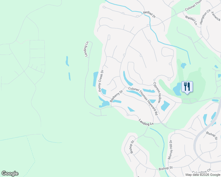 map of restaurants, bars, coffee shops, grocery stores, and more near 33 Nesting Lane in Bluffton