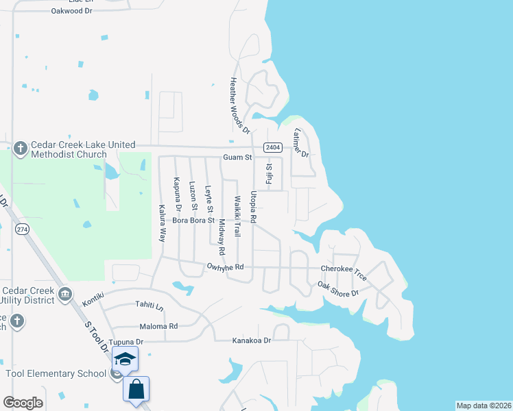 map of restaurants, bars, coffee shops, grocery stores, and more near 1443 Utopia Road Bora Bor in Kemp