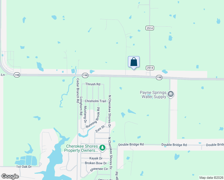 map of restaurants, bars, coffee shops, grocery stores, and more near 128 Woodside Drive in Mabank