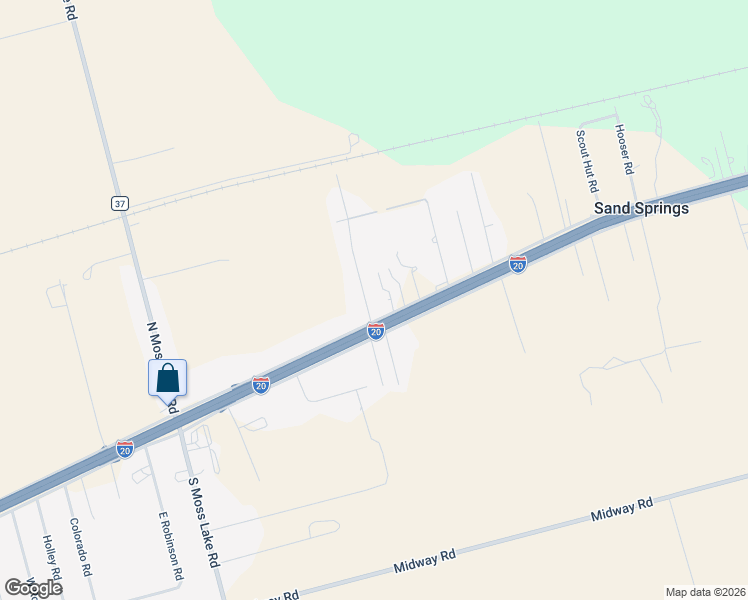 map of restaurants, bars, coffee shops, grocery stores, and more near 100 Rocco Road in Big Spring