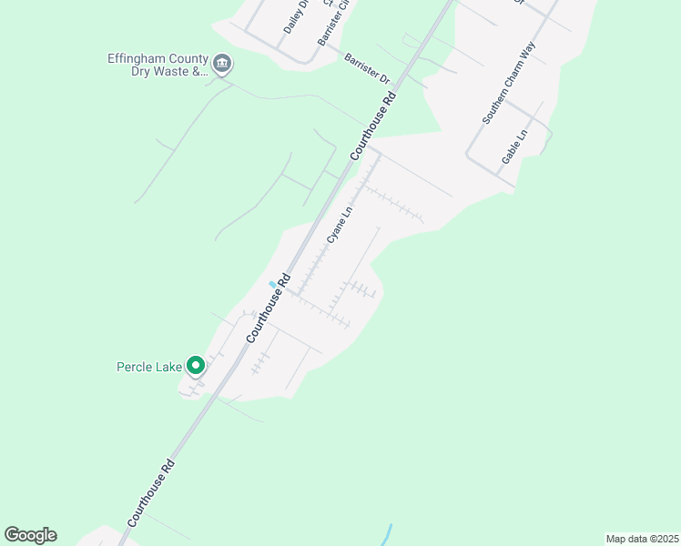 map of restaurants, bars, coffee shops, grocery stores, and more near 223 Cyane Lane in Guyton