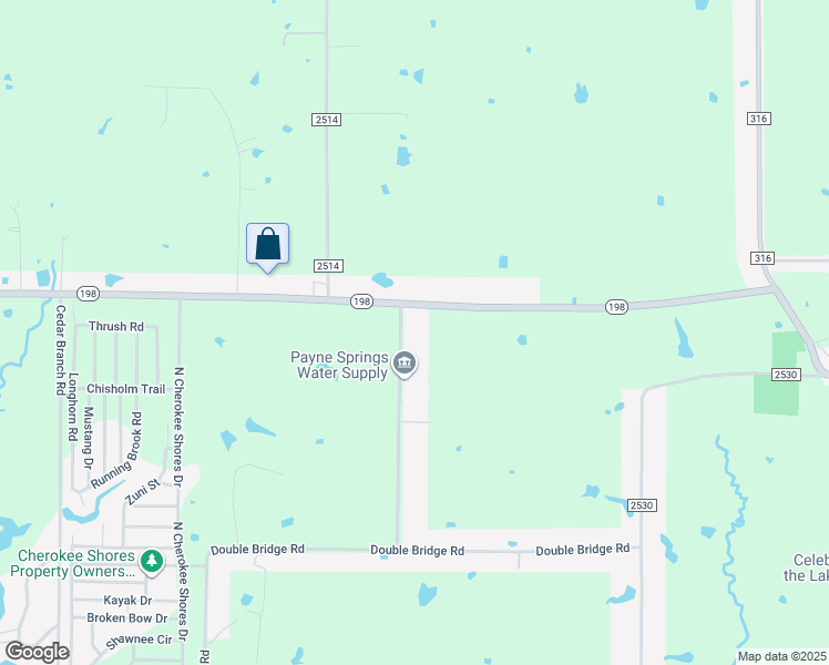map of restaurants, bars, coffee shops, grocery stores, and more near Frazier Lane in Mabank